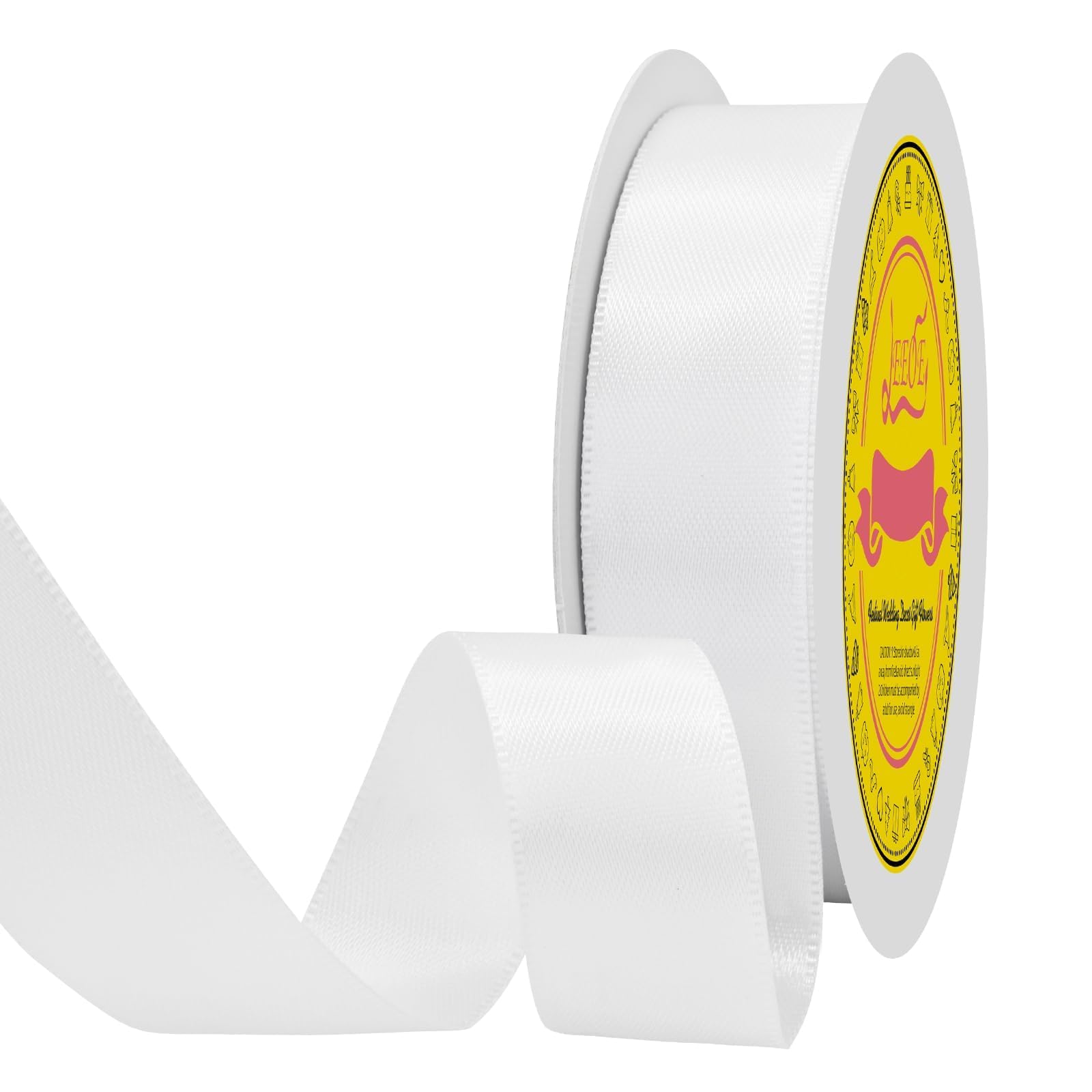 White Sattin Ribbon ribbon rental for weddings, showers, birthdays and corporate events