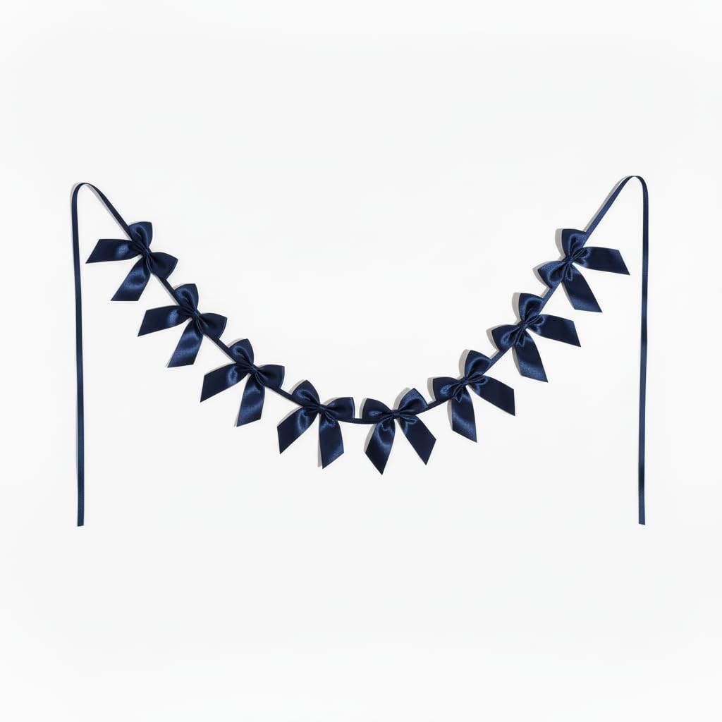 Blue Navy Ribbon Swag drapery rental for weddings, showers, birthdays and corporate events