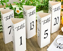 Trifold Wedding Table Numbers 1-20 Paper Freestanding