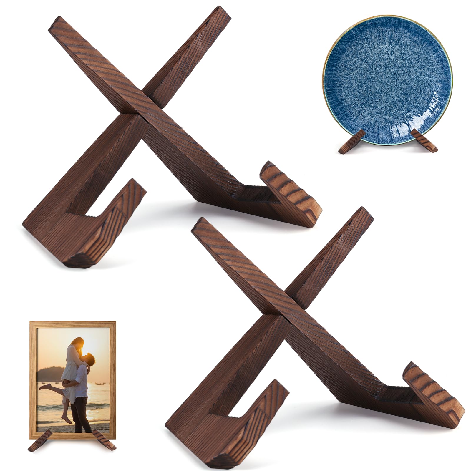 Wood Sign Stand place card and table number holders rental for weddings, showers, birthdays and corporate events