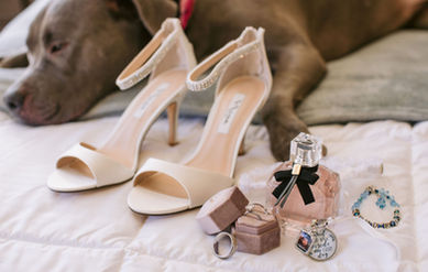 Brides rings, shoes and perfume photo captured by Katrina Wallace