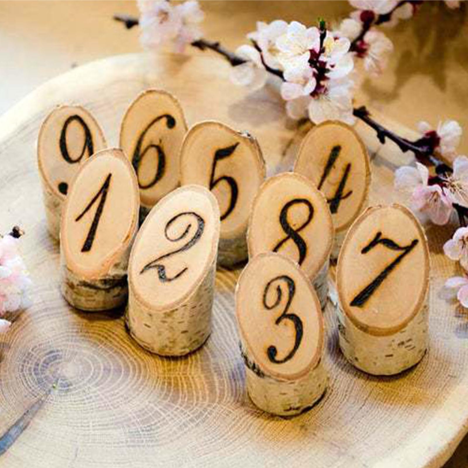 Rustic Wood Table Numbers 1-20 table numbers rental for weddings, showers, birthdays and corporate events