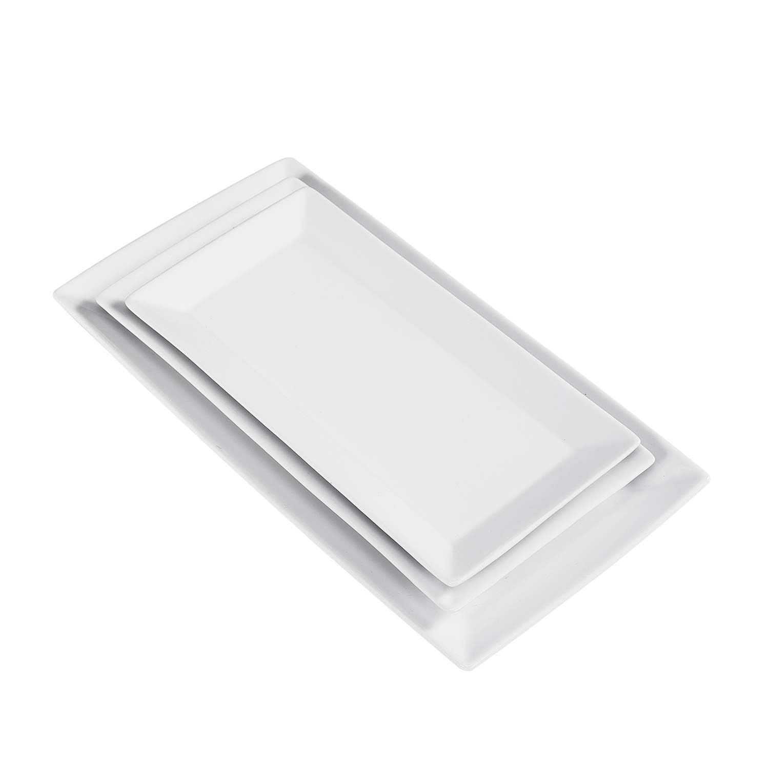 Assorted Sized White Porcelain Platters platters and service items rental for weddings, showers, birthdays and corporate events