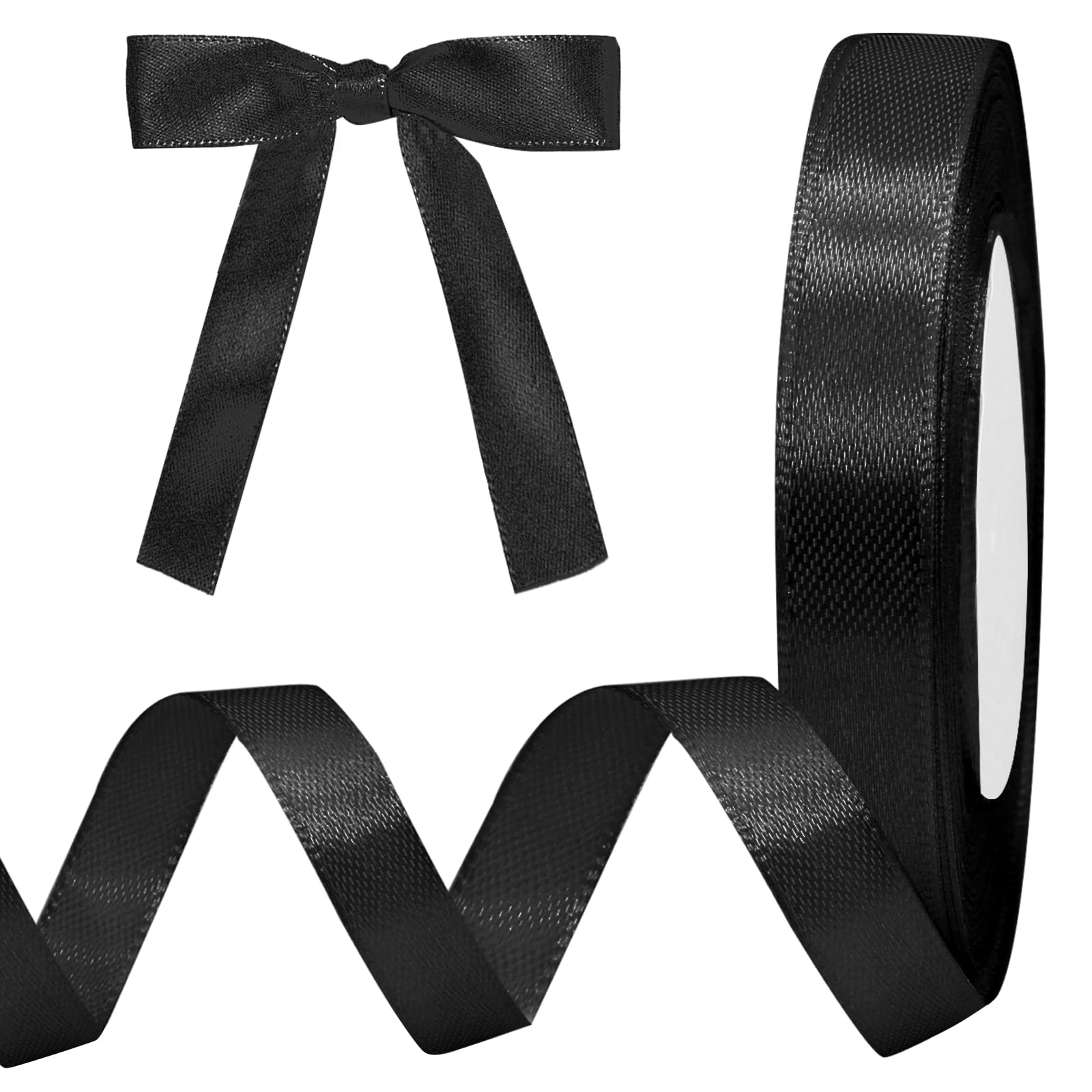 Black Satin Ribbon ribbon rental for weddings, showers, birthdays and corporate events