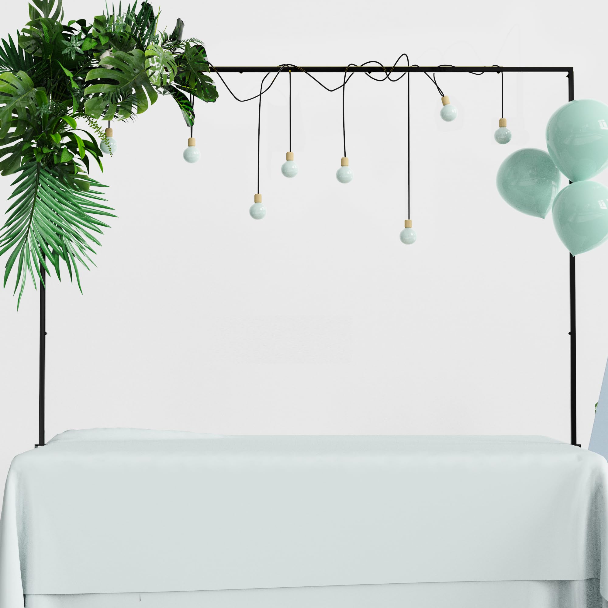 Black Over the Table Stand stands rental for weddings, showers, birthdays and corporate events