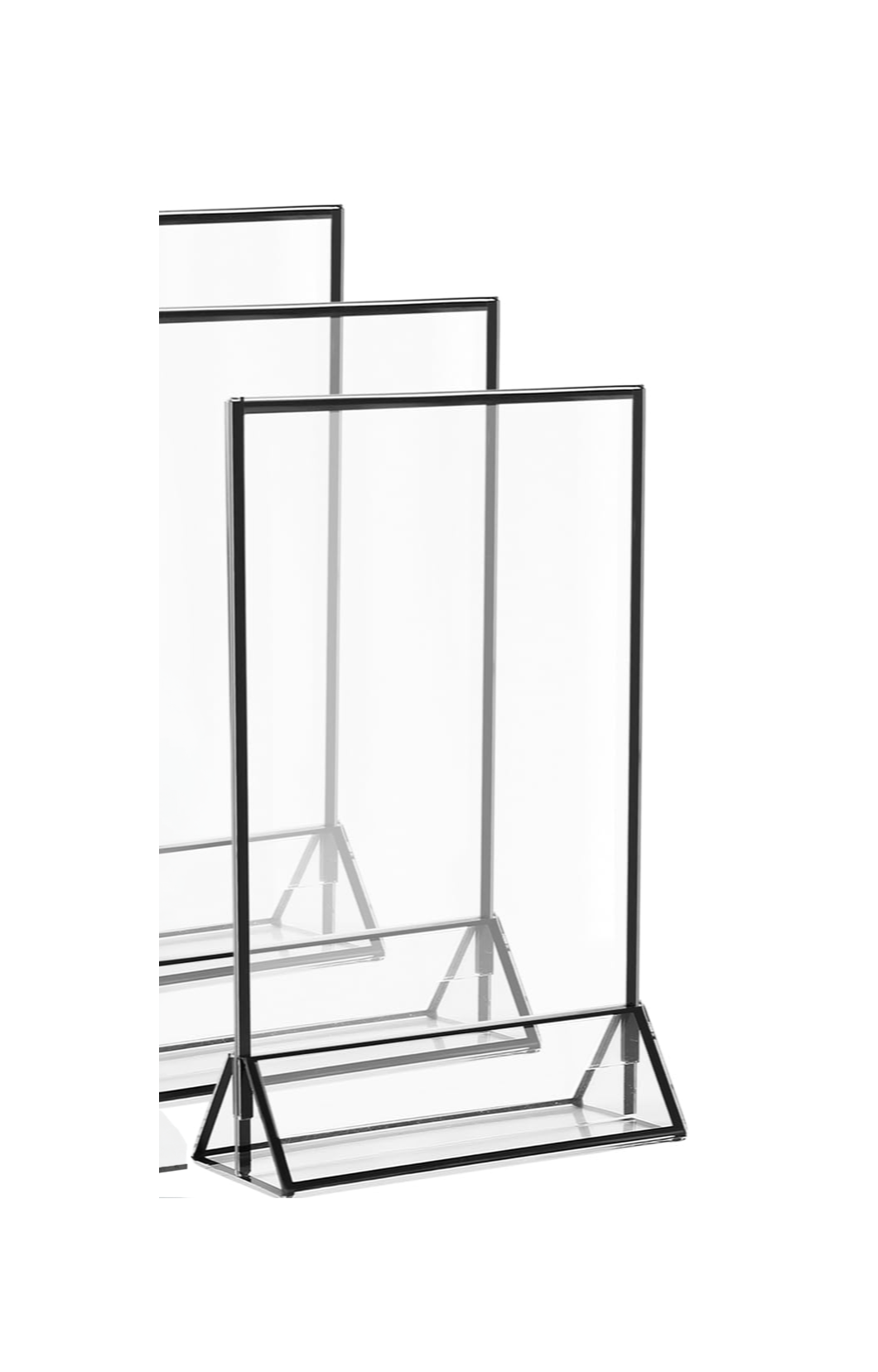 Black 5 x7 Black Frame Stands frames rental for weddings, showers, birthdays and corporate events