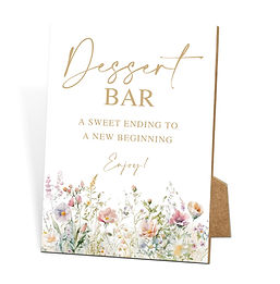 Natural Dessert Bar Sign signage rental for weddings, showers, birthdays and corporate events