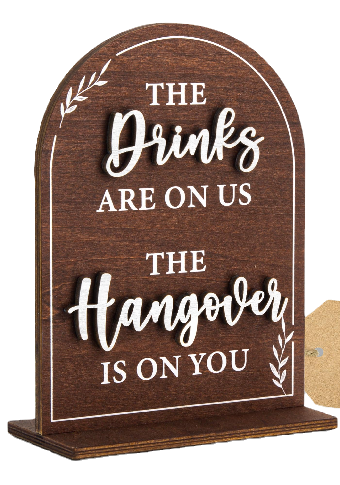 Wooden Hangover Bar Sign signage rental for weddings, showers, birthdays and corporate events