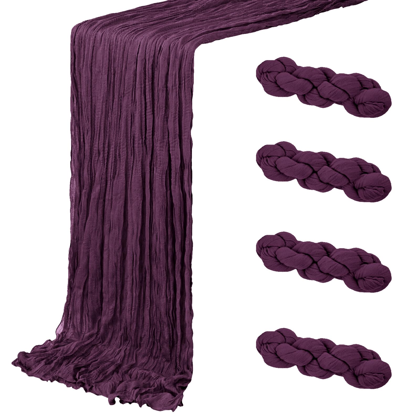 Plum Table Runner and Swag linens rental for weddings, showers, birthdays and corporate events