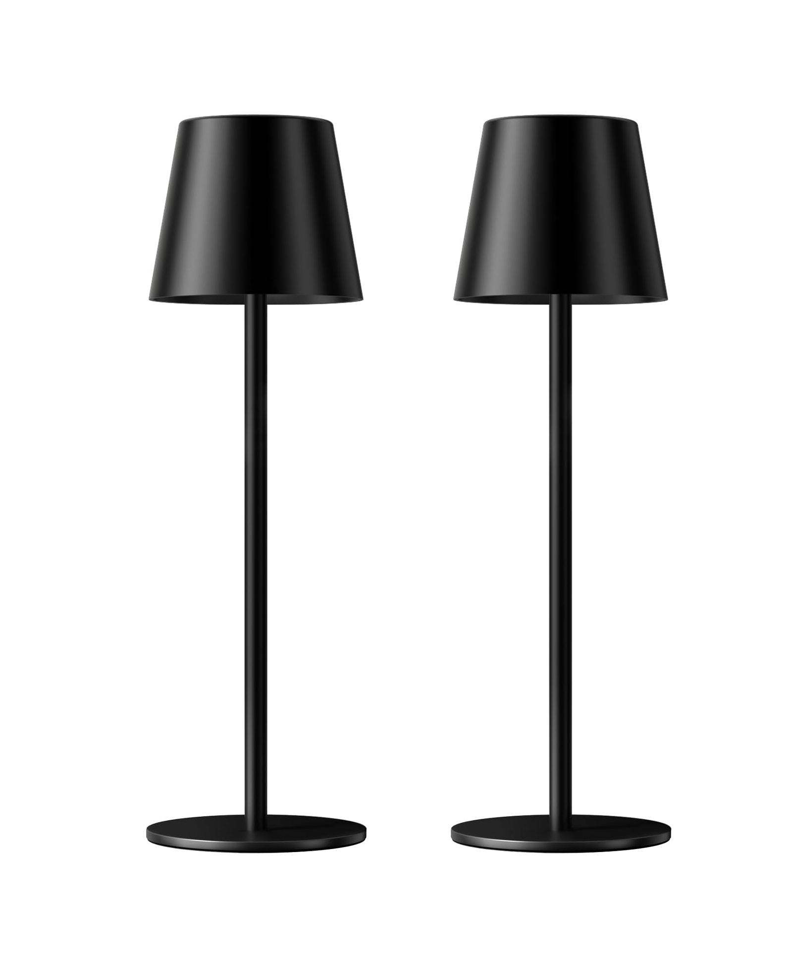 Black Modern Cordless Cocktail and Bar Lamp lighting rental for weddings, showers, birthdays and corporate events