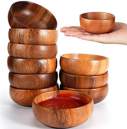 Wood Serving Bowls dessert and cake stands rental for weddings, showers, birthdays and corporate events