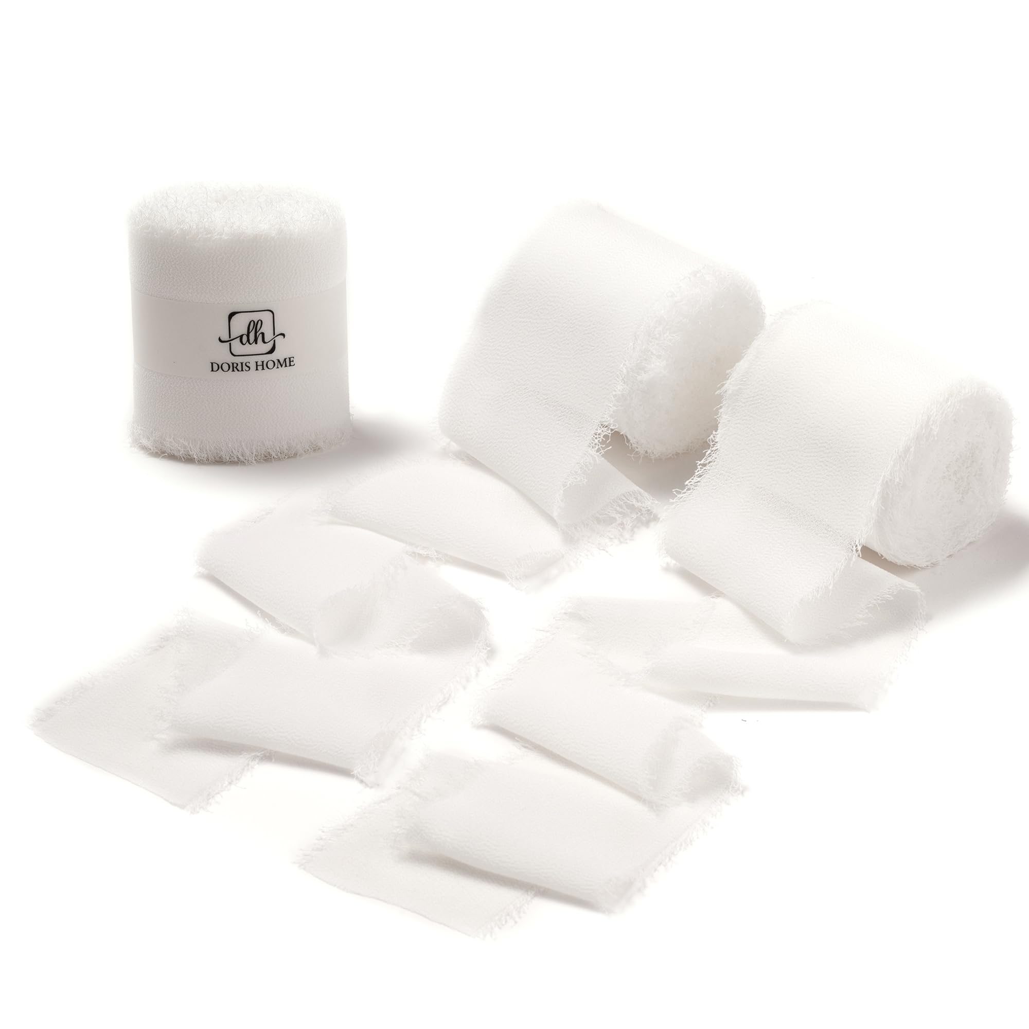 White Chiffon Ribbon ribbon rental for weddings, showers, birthdays and corporate events