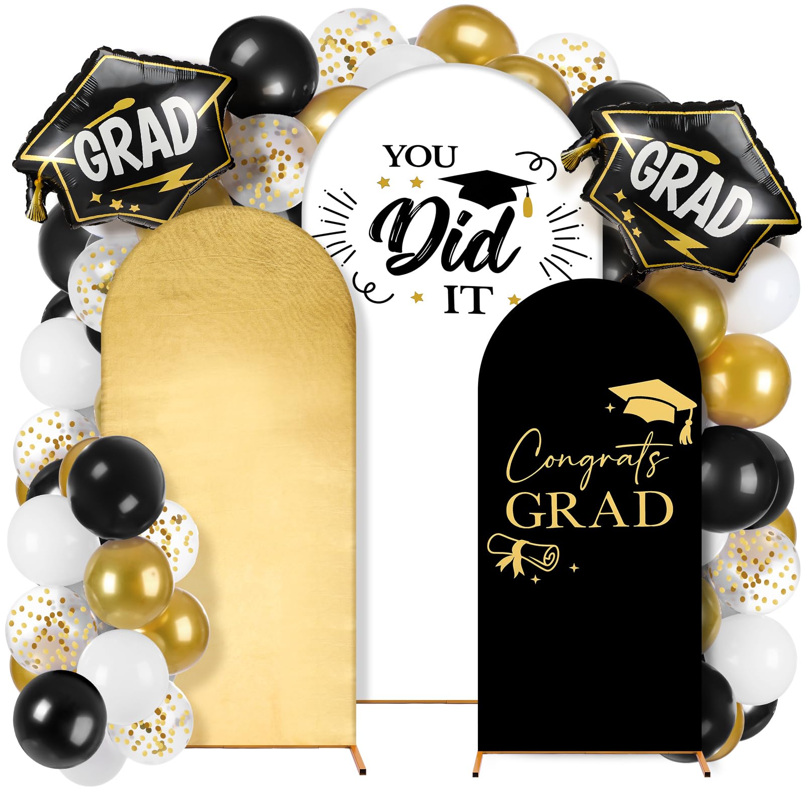 Graduation Arch Covers backdrops rental for weddings, showers, birthdays and corporate events