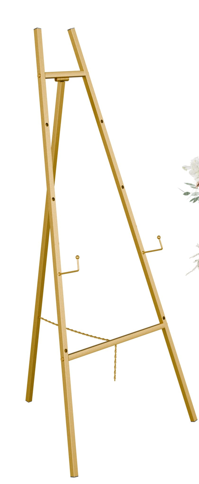 Gold Metal Standing Gold Easel easels and stands rental for weddings, showers, birthdays and corporate events