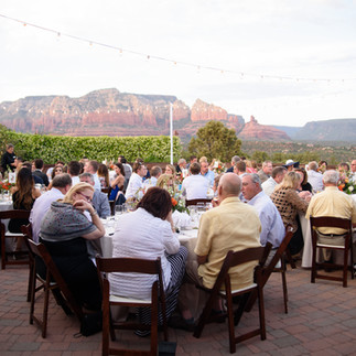 One of a Kind luxury Sedona Micro wedding with outdoor reception and red rock views