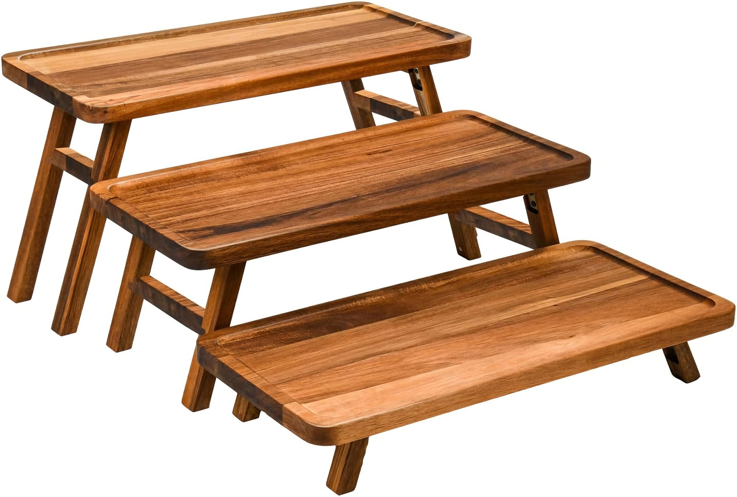 3 Tier Wooden Serving Trays platters and service items rental for weddings, showers, birthdays and corporate events