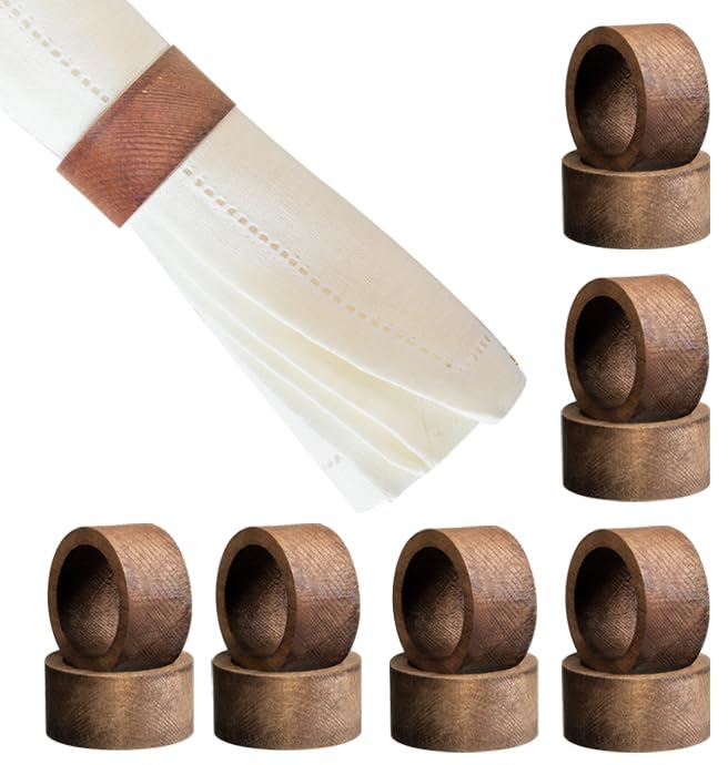 Wooden Napkin Rings tabletop decor rental for weddings, showers, birthdays and corporate events