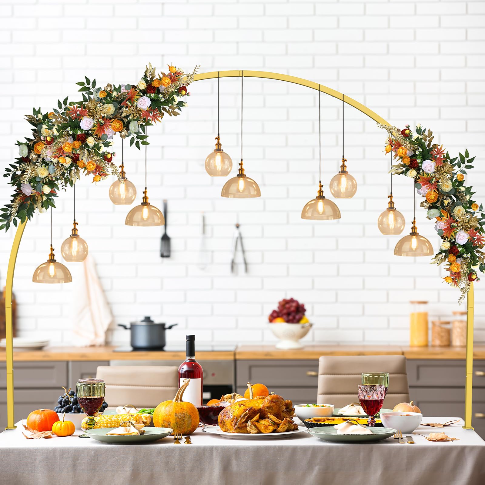 Gold Table Arch Frame tabletop decor rental for weddings, showers, birthdays and corporate events