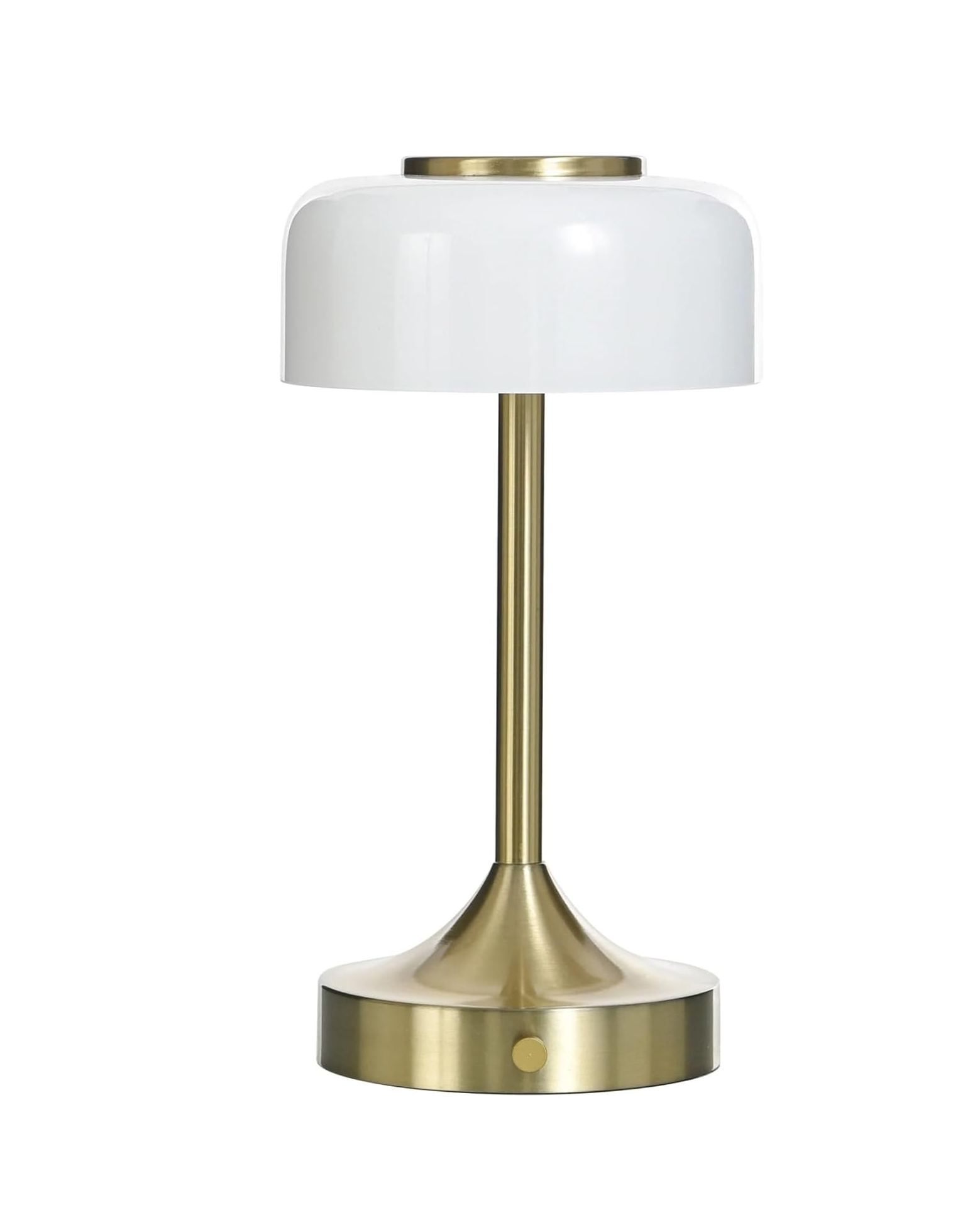 Gold and Milk Glass Cordless Cocktail and Bar Lamp lighting rental for weddings, showers, birthdays and corporate events