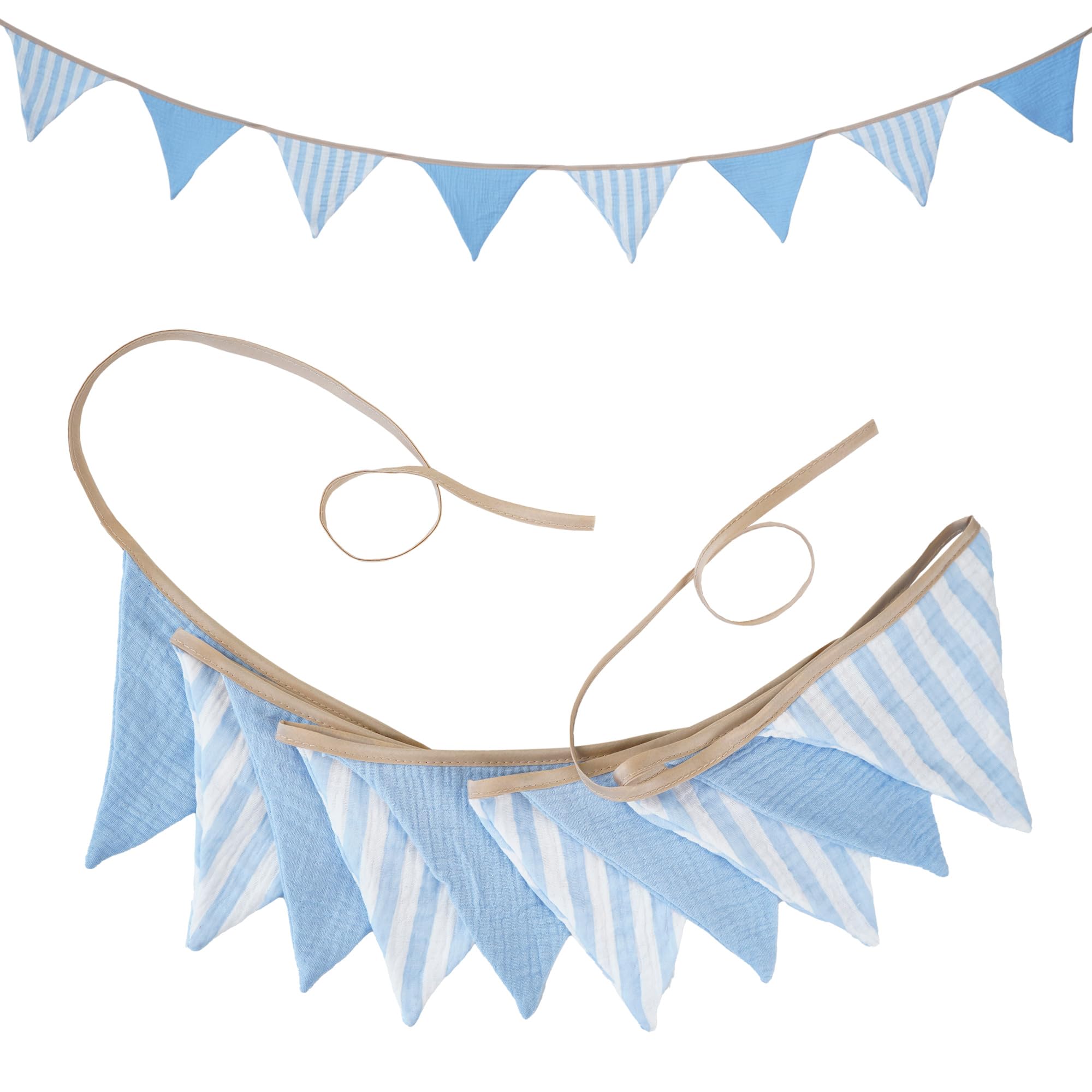 Blue Light Blue Triangle Bunting garland rental for weddings, showers, birthdays and corporate events