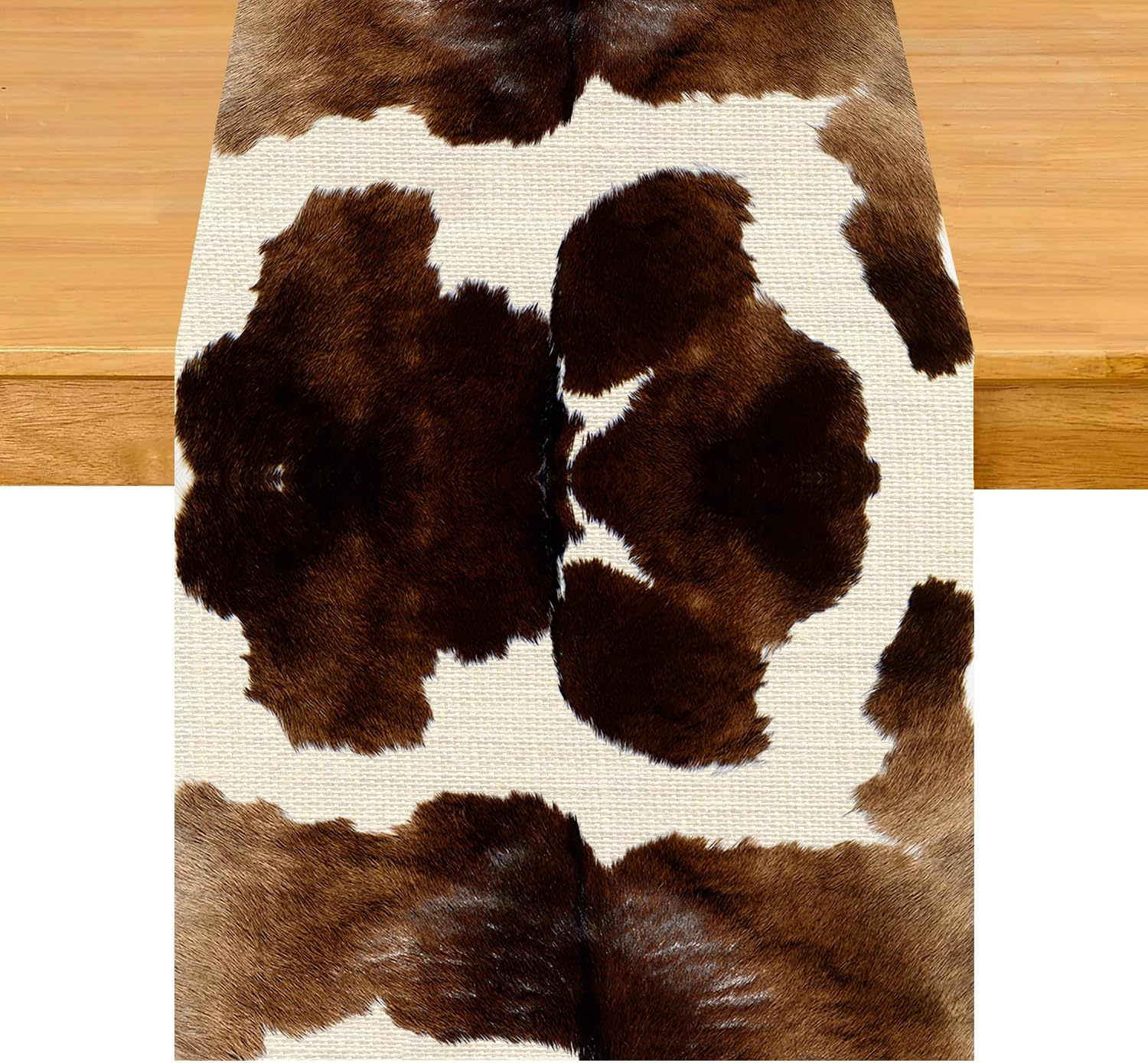 Cow Print Cow Hide Fur Runner linens rental for weddings, showers, birthdays and corporate events