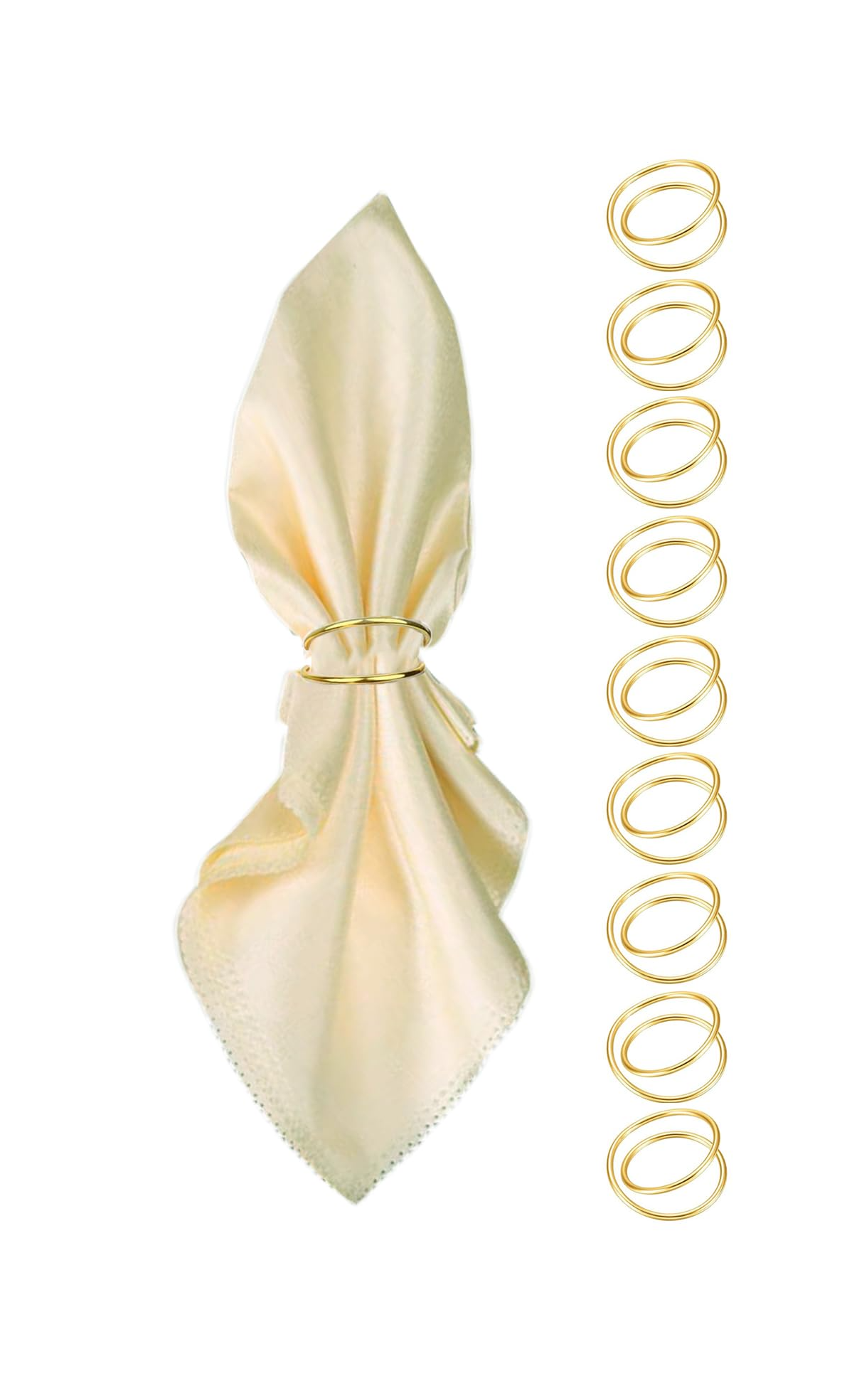Gold Spiral Napkin Rings tabletop decor rental for weddings, showers, birthdays and corporate events