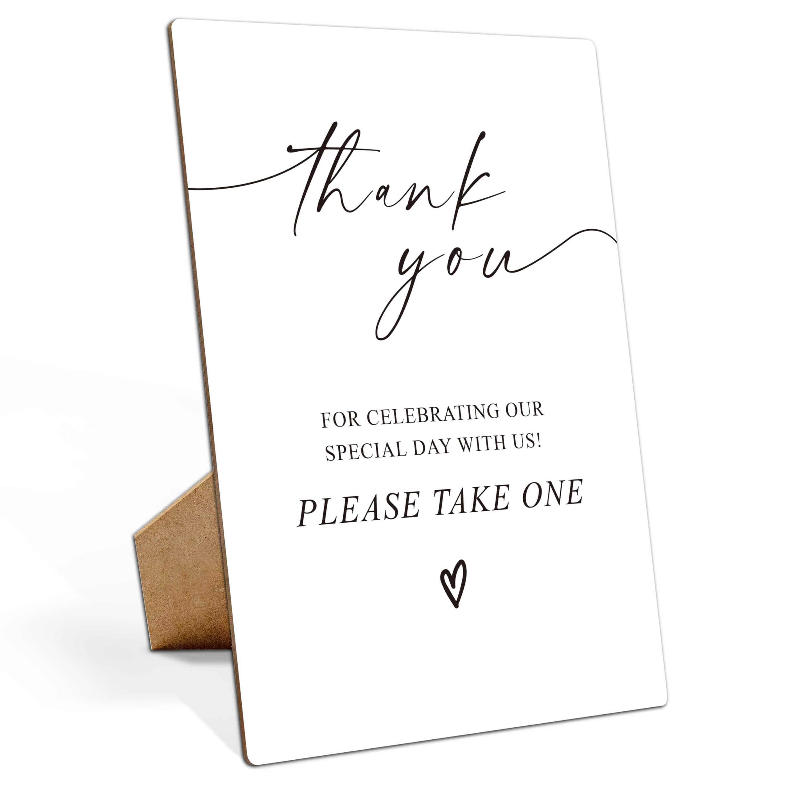 Classic Thank You and Favor Sign signage rental for weddings, showers, birthdays and corporate events