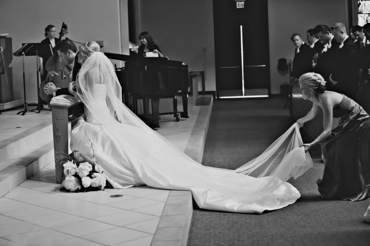 Bride and Groom at the alter
