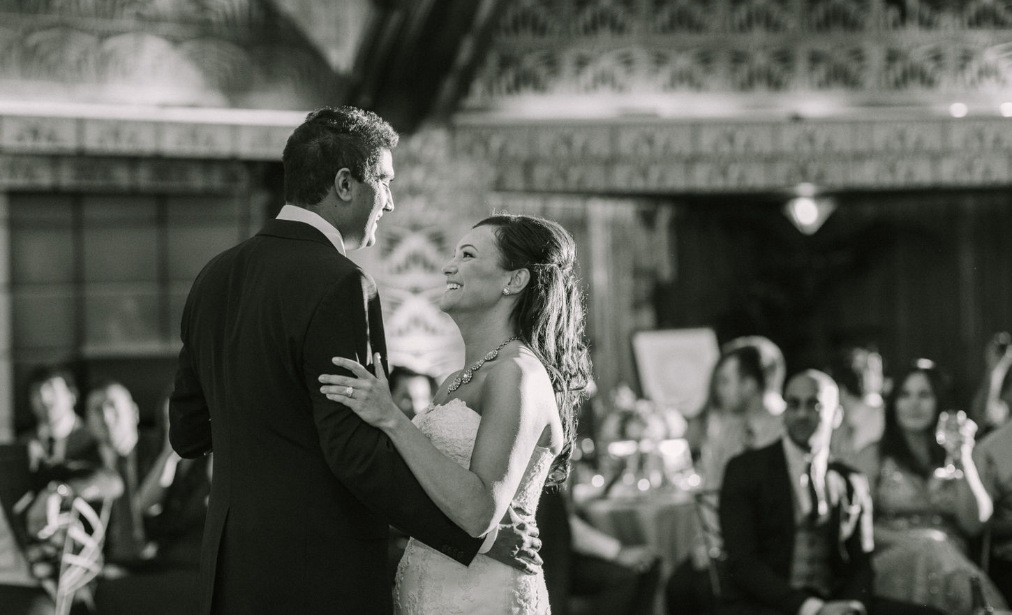 Arizona Biltmore Aztec Ballroom wedding reception and bride and groom first dance
