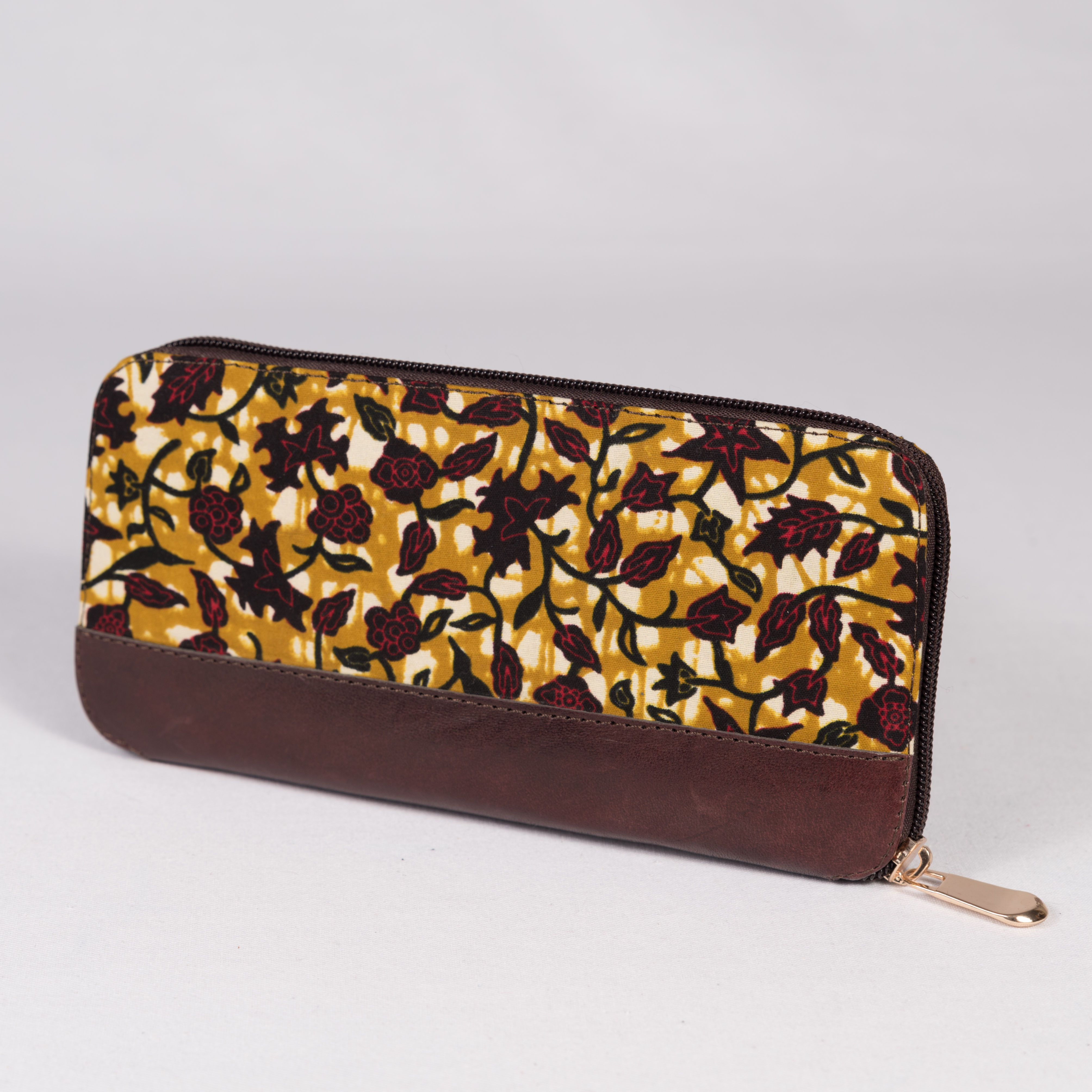 Wepia Wax Wallet -brown leaves
