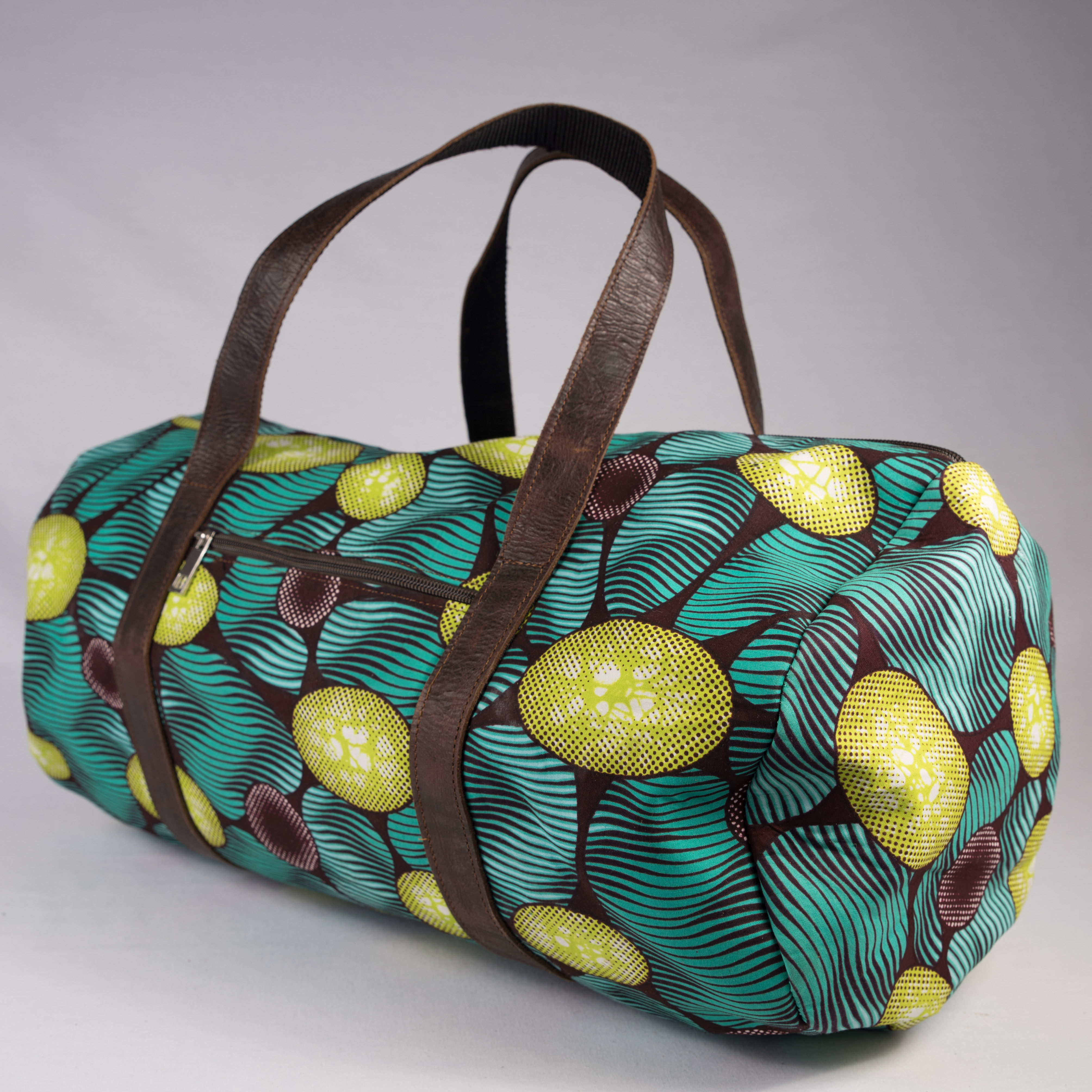 Madame Dakar Sportsbag - African Wax Print - green/yellow