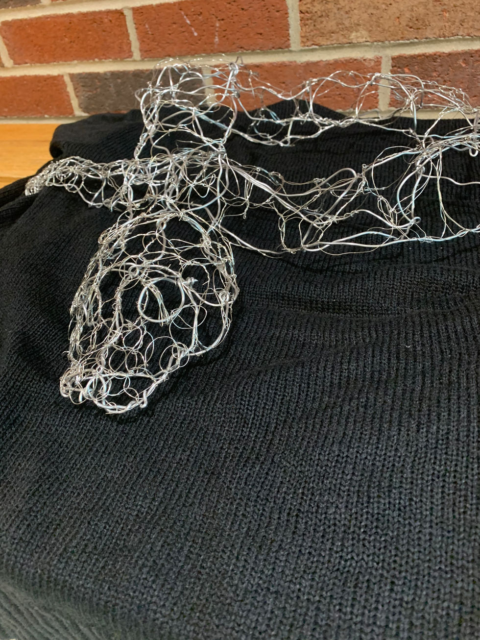 Wire animal project. Indiana University Southeast. 2021. Wire snake