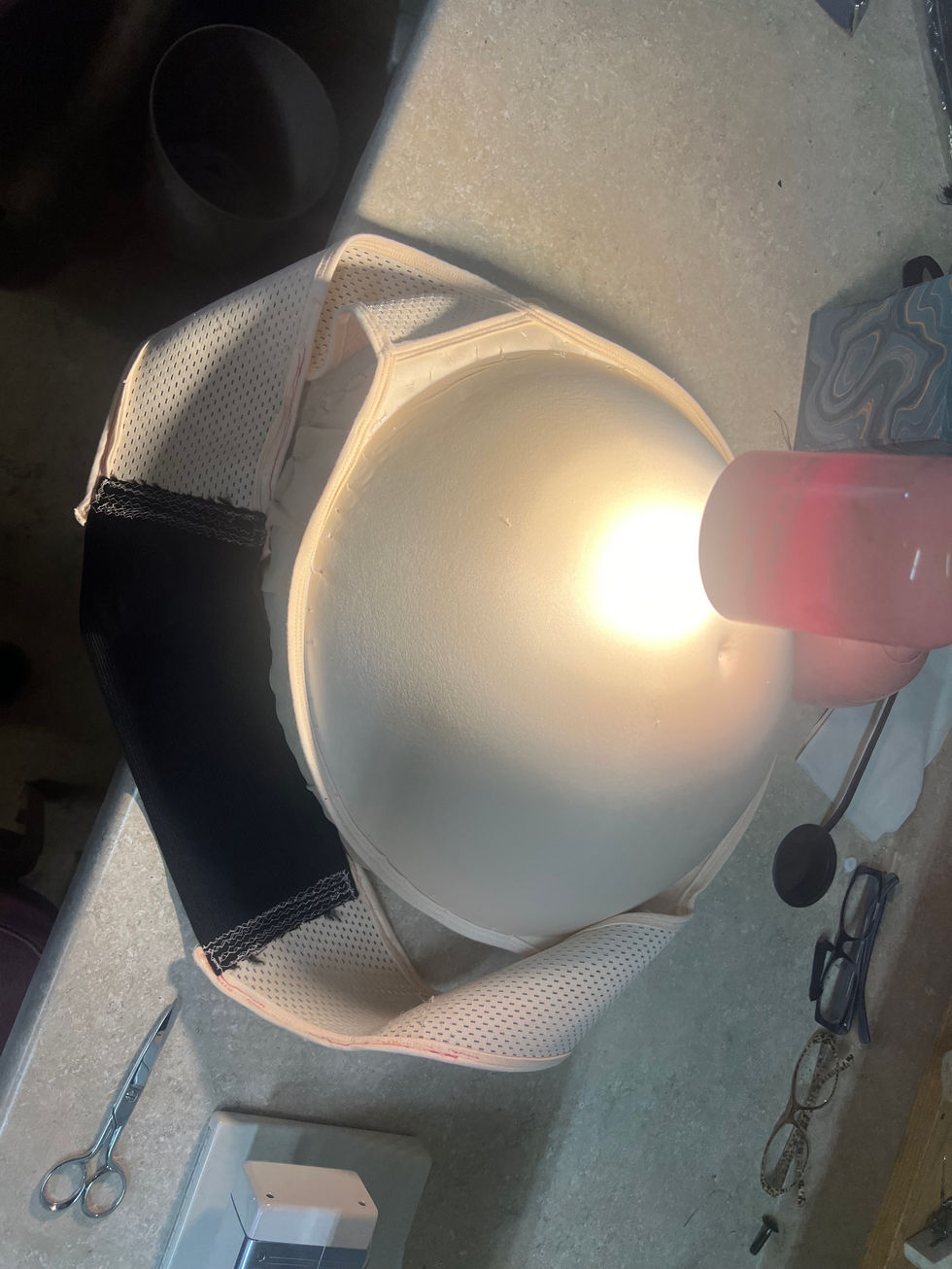 Sweet Delilah Swim Club. Derby Dinner Playhouse. 2024. Pregnancy belly with a length extender