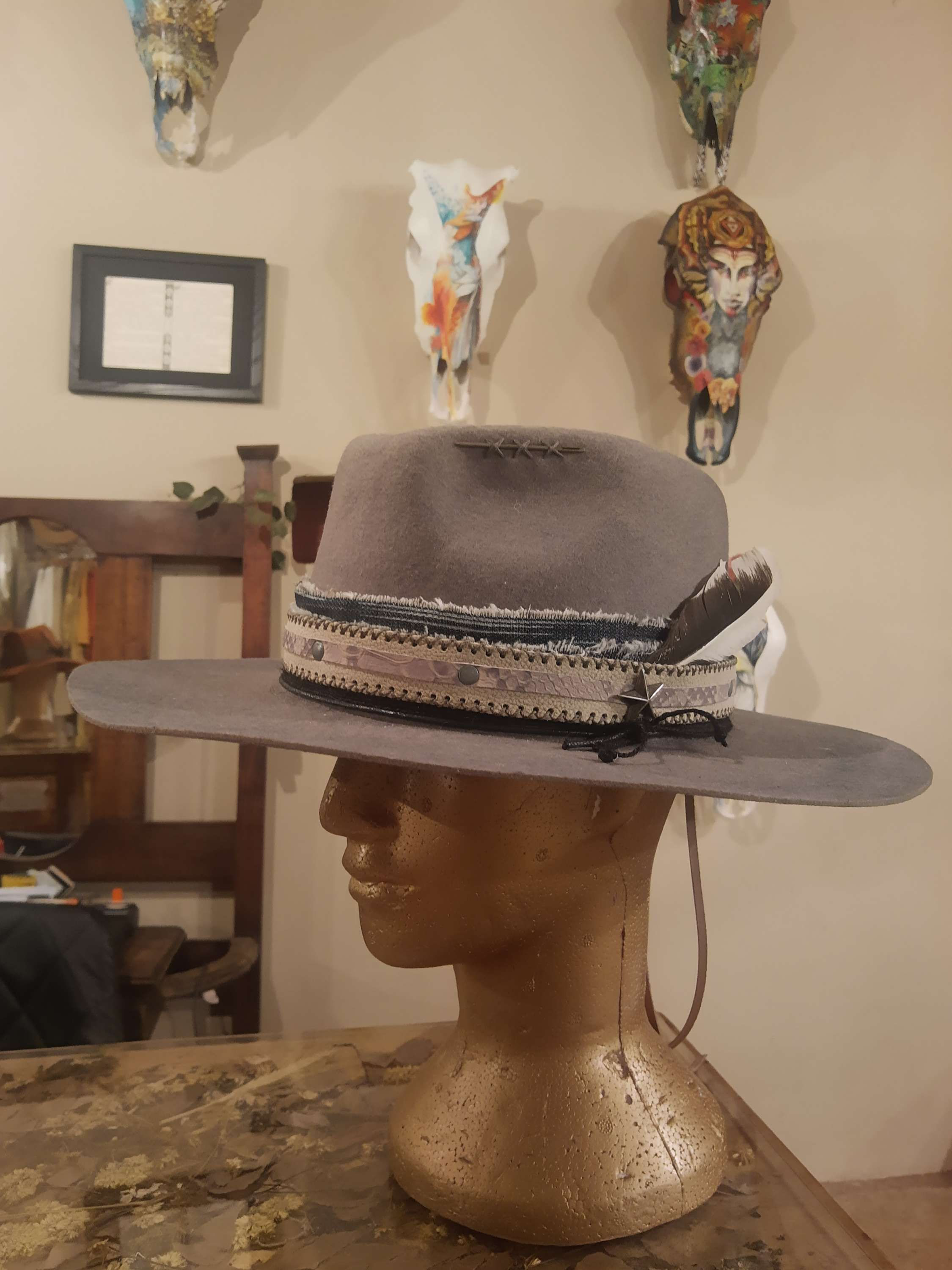 Chápeu Australiano Cinza Stonado 