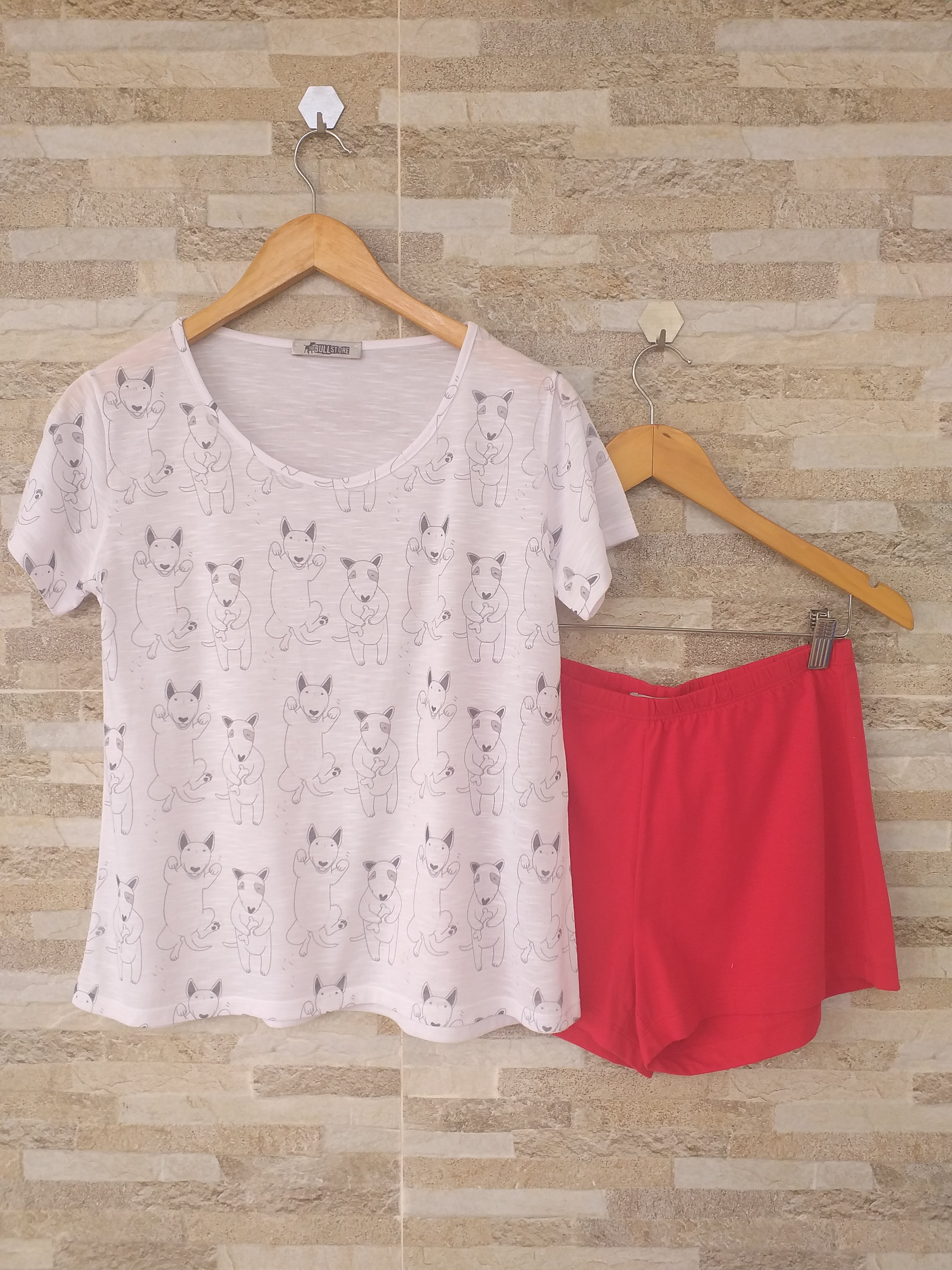 Pijama/ shorts e   Camiseta  Bull Feliz