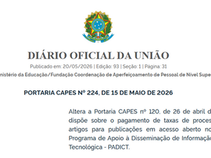 CAPES Atualiza Normas para Pagamento de Taxas de Publicação em Acesso Aberto
