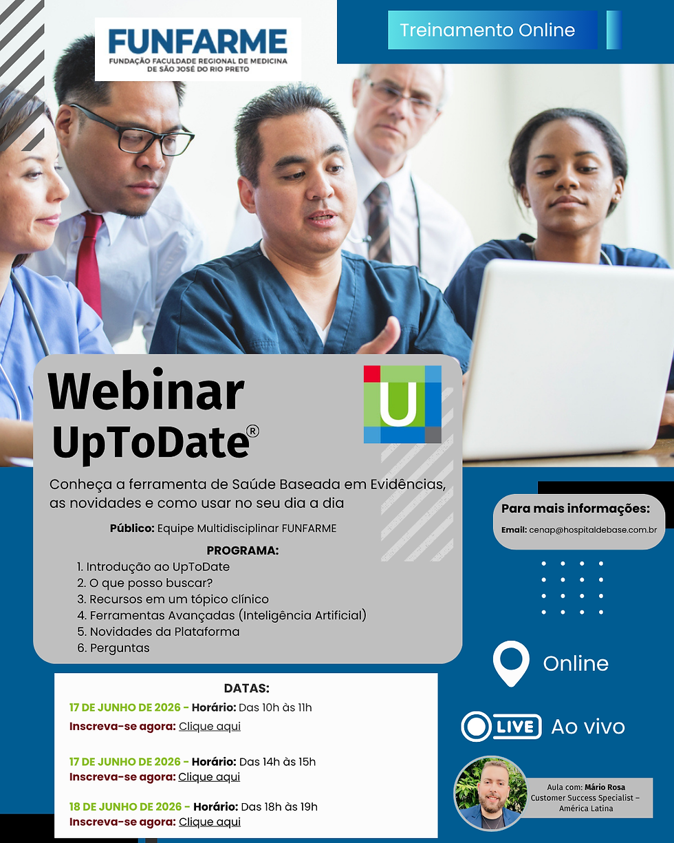 Webinar UpToDate: Confira as datas dos próximos treinamentos