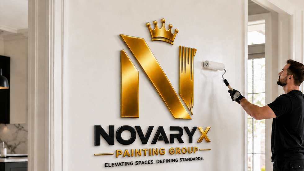 NOVARYX painter applying white paint in a luxury Toronto interior