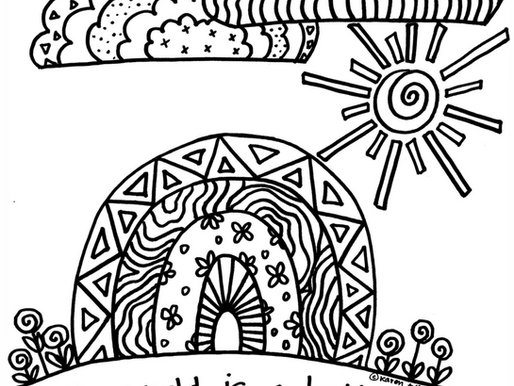 A Free Coloring Page: The World Is a Better Place with You in It.