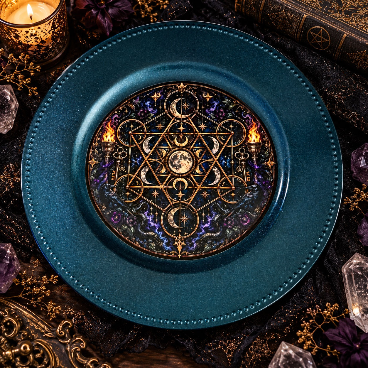 Hekate Metatron's Cube Spell Plate