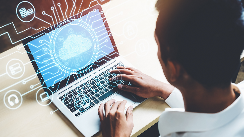 man using data analytics