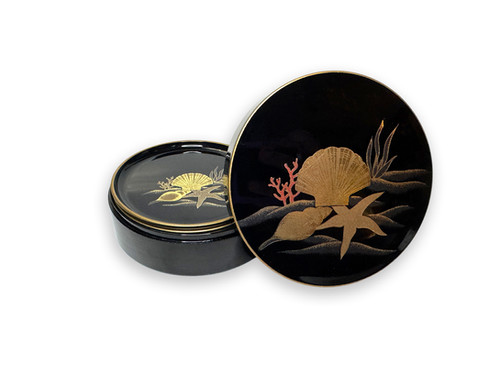 Vintage Otagiri Lacquerware Coaster Set of 6 – Seashell & Starfish