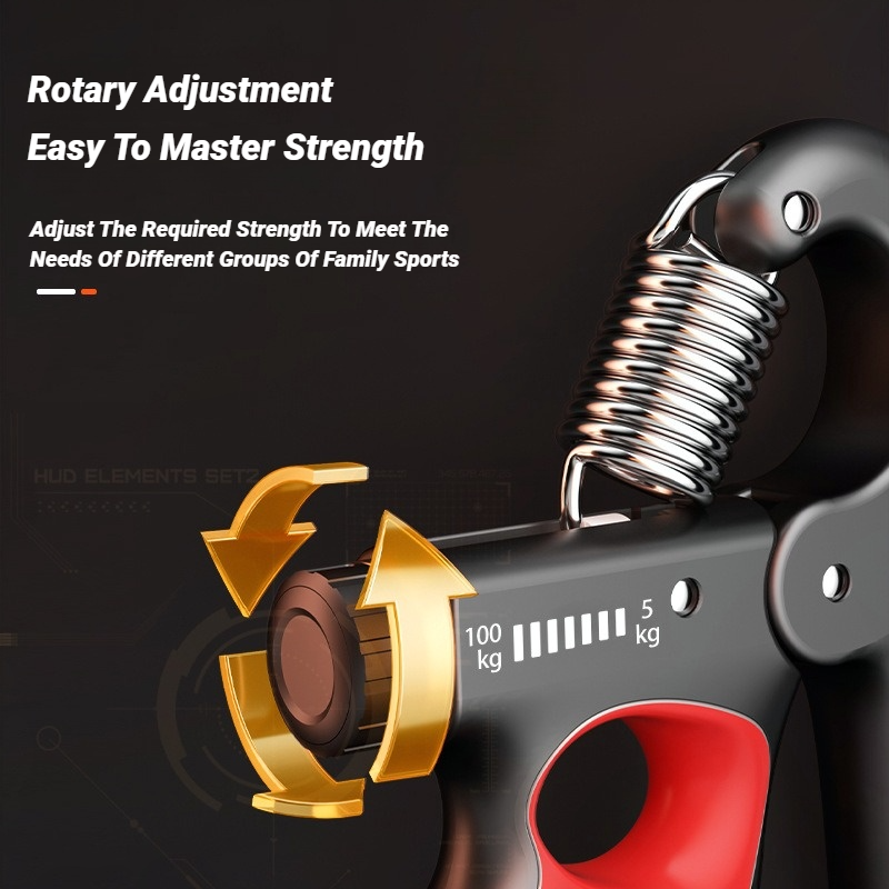 Thumbnail: 5-100KG Electronic Counting Adjustable Grip For Rehabilitation Hand Muscle Stren