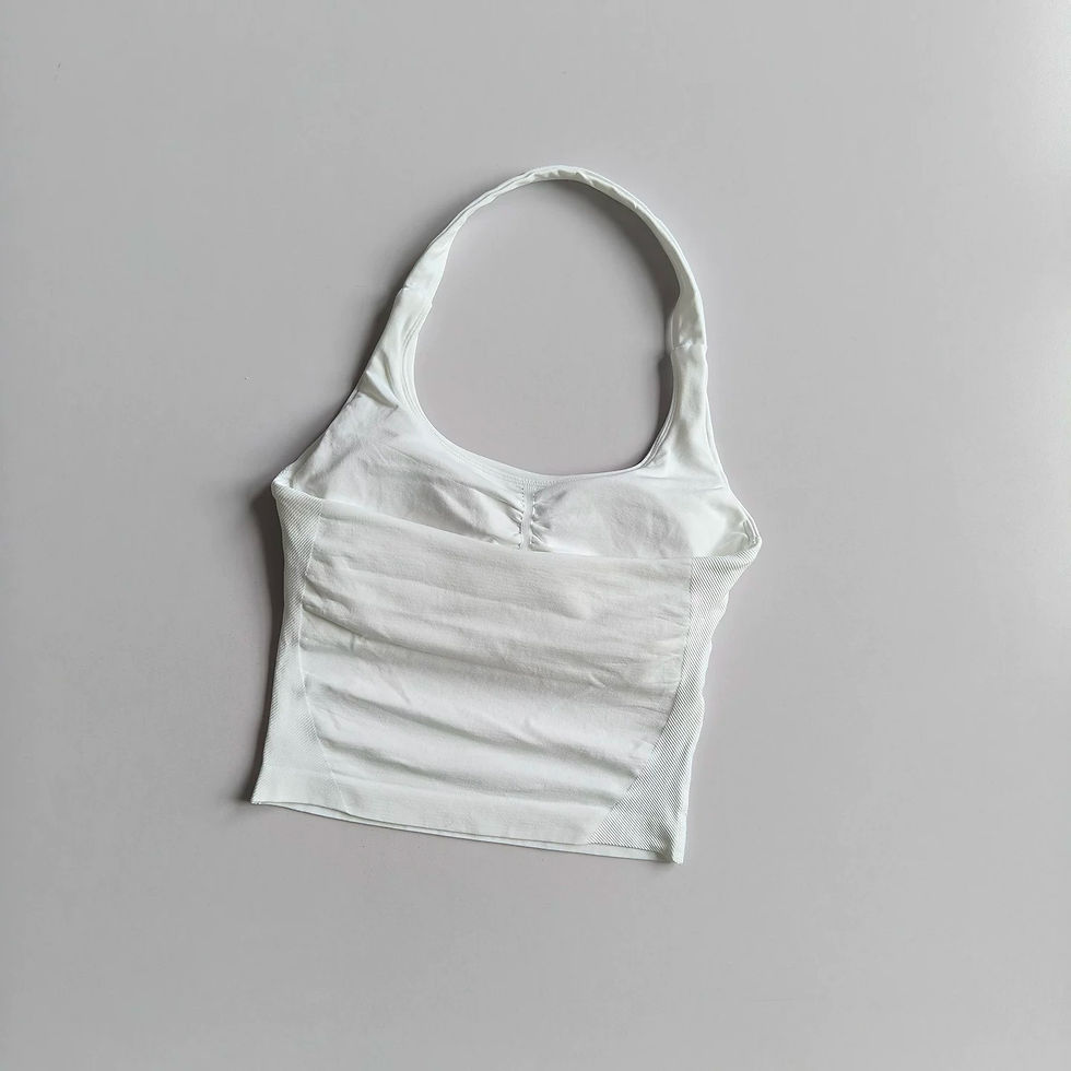 Thumbnail: Seamless Halter Neck Yoga Tank Tops for Women Built-in Bra Padded Gym Top Sleeve
