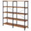 Thumbnail: Analiese 63-inch 4-shelf Double Bookshelf Rustic Nutmeg