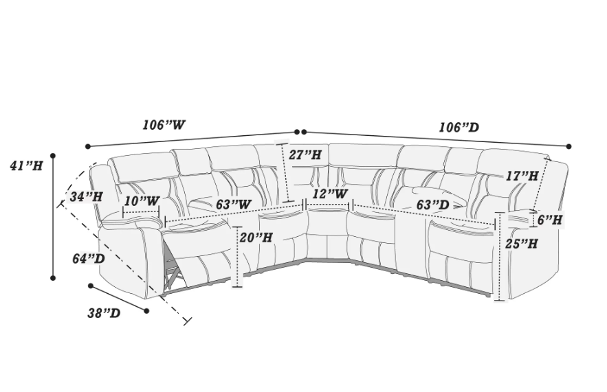 Miniatura: Power Reclining sectional
