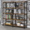 Thumbnail: Analiese 63-inch 4-shelf Double Bookshelf Rustic Nutmeg