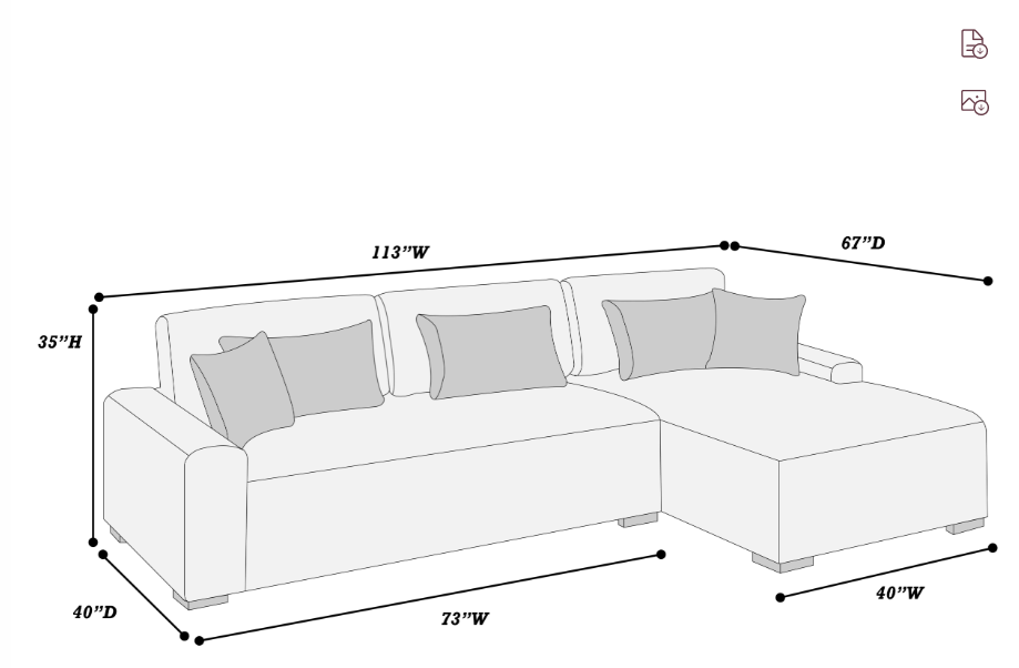 Thumbnail: Lainey 2 PC Sectional XL