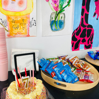 Cake at our art and craft party in Perth