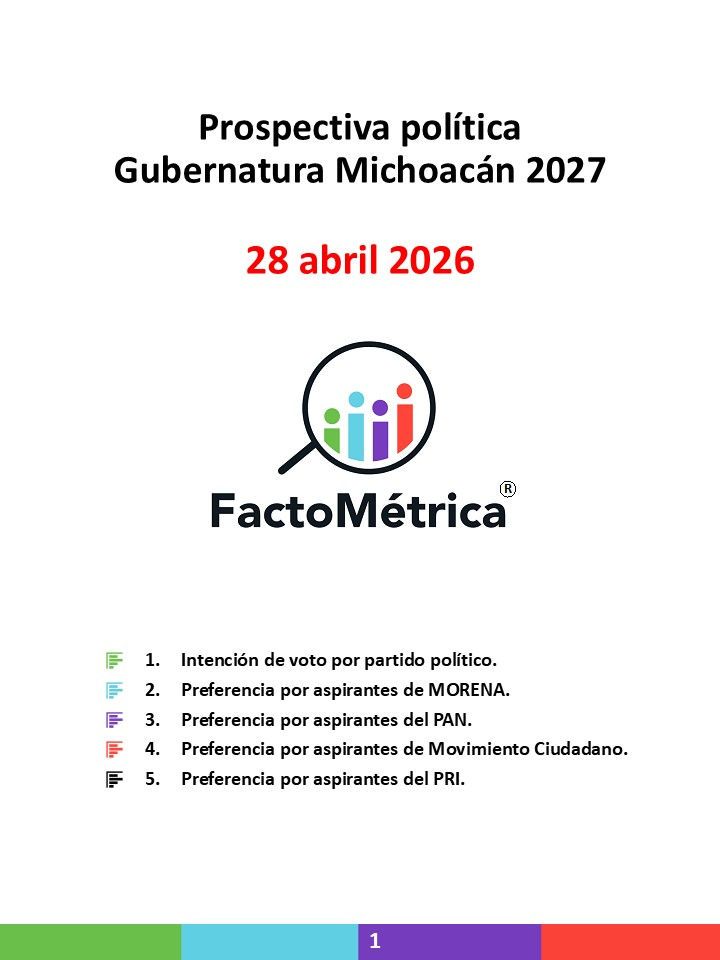 Prospectiva política Michoacán 2027. Abril 2026.